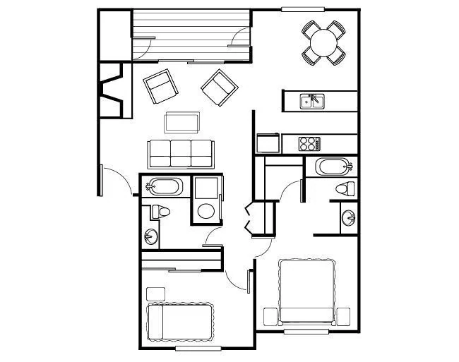 2x2 A G103 floor plan